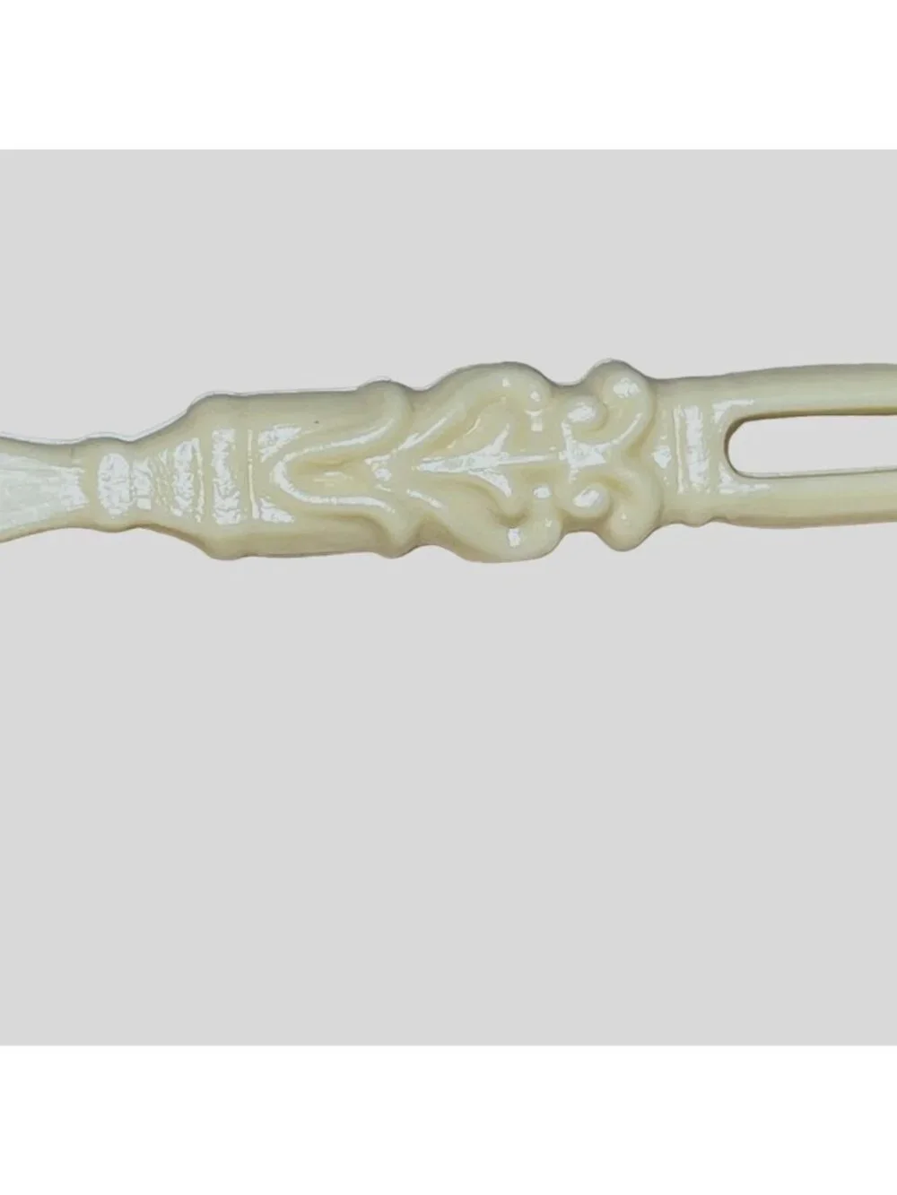 Vintage Appetizer Cocktail Forks Molded Plastic Celluloid Set of 12 Beige Hors d